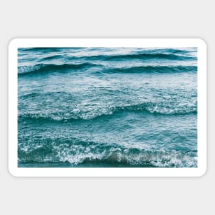 Green Lake Waves Abstract Sticker